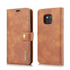 DG.MING Crazy Horse Texture Flip Detachable Magnetic Leather Case for Huawei Mate 20 Pro, with Holder & Card Slots & Wallet (Brown)