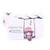 Cute Canvas Coin Bag Zipper Wallet Card Purse(Beige)