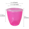 Lazy Flower Pots Automatic Water-absorbing Hydroponic Potted Plants Circular Resin Plastic Flower Pots Double-layer Design Self Watering Planter, Diameter: 9cm, Height: 9cm(Pink)