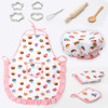 11 PCS / Set Kids Cooking Baking Kit Kitchen Chef Costume Role Play Apron Hat Gloves Set for Children