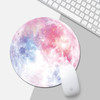 Rainbow Color Moon Pattern Circular Mouse Pad, Diameter: 22cm