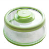 Press-type Transparent Vacuum Food Preservation Cover High Temperature Microwave Oven Heating Bowl(Green)