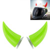 2 PCS Motorcycle Helmet Devil Decoration Motorbike Helmet Suction Cups Horns Decoration Headwear Sucker(Fluorescent Green)