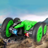 JJR/C Q71 2.4Ghz Double-sided Drive Stunt Remote Control Tumbling Truck Vehicle Toy (Green)