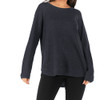 Women Casual Pullover Loose Sweater, Size: L(Navy Blue)
