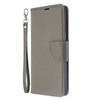 For Galaxy S20 Ultra Litchi Texture Pure Color Horizontal Flip PU Leather Case with Holder & Card Slots & Wallet & Lanyard(Grey)