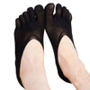 5 Pairs  Female Socks Five Toe Sock Slippers Invisibility for Solid Color Crew Socks(Black)