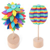 Solid Wood Rotating Lollipop Fischer Series Creative Ornaments Decompression Toy Decompression Artifact(Leaves)