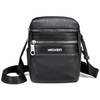 WEIXIER 8611 Double Zipper Waterproof Single Shoulder Bag Men Chest Bag(Black)