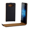 Khaki Lining Vertical Flip Magnetic Buckle PU Leather Case for Microsoft Lumia 950(Black)