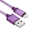 1m Net Style High Quality Metal Head 8pin to USB Data / Charger Cable, For iPhone XR / iPhone XS MAX / iPhone X & XS / iPhone 8 & 8 Plus / iPhone 7 & 7 Plus / iPhone 6 & 6s & 6 Plus & 6s Plus / iPad(Purple)