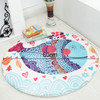 Cute Hand-painted Animal Carpet Round Mat Chair Cushion Baby Crawling Floor Mat Pad, Size: Diameter 60cm(Blue Whale)