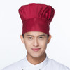 Hotel Coffee Shop Chef Hat Wild Anti-fouling Print Cap, Size:One Size(Wine Red)