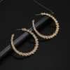 Vintage Round Fashion Earrings Female Jewellery(gold)