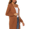 Irregular Solid Long Sweater (Color:Brown Size:XXXL)