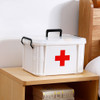 XL Family Medical Box Multi-layer Medical Emergency Medicine Storage Box Household Plastic Medicine Box(White)