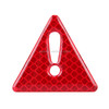 2 PCS Car-Styling Triangle Carbon Fiber Warning Sticker Decorative Sticker(Red)