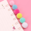 10 PCS Cute Hairball Rose Gold Clips Paper Clip Fashion Business Lady Style Office Stationery