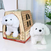 Cute Children Electric Sound Control Simulation Plush Pet Machine Toy(Bichon Frise)