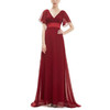 Evening Dresses Padded Trailing Flutter Summer Style Dresses, Size:M(Red)