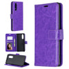 For Sony Xperia 5 Crazy Horse Texture Horizontal Flip Leather Case with Holder & Card Slots & Wallet & Photo Frame(Purple)