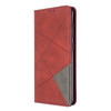 For Nokia 6.2 / 7.2 Rhombus Texture Horizontal Flip Magnetic Leather Case with Holder & Card Slots(Red)