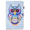 For Galaxy Tab A 10.5 T590 Colored Drawing Stitching Horizontal Flip Leather Case, with Holder & Card Slots(Colored Owl)