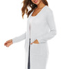 Irregular Solid Long Sweater (Color:White Size:XL)