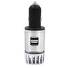 2 in 1 Car Negative-ion  Aromatherapy Air Purifier Humidifier + Dual USB Port Car Charger (Silver)