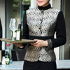 Long Sleeve Waiter Costume, Size:XL(Female Gray)