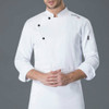 Long Sleeve Chef Clothes Overalls, Size:L(White)