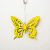 2 PCS Easter Decoration Pendant Colorful Painted Butterfly Wood Pendant Creative Home Decoration(Yellow )