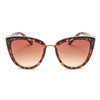 Fashion Cat Eye  Vintage Gradient Glasses UV400 Sunglasses for Ladies(Brown)
