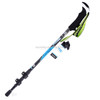 KODENOR Outdoor Mountaineering Portable Foldable Carbon Fibre Straight Handle Alpenstocks Trekking Poles, Length : 63-135CM (Black Blue)