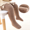 Children Pantyhose Baby Leggings Imitation Mink Fleece Plus Fleece Jumpsuit, Size:M(Brown)