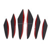 6 PCS Universal Carbon Fiber Style Car Front Bumper Body Spoiler Lip Splitter Protector Bar Strip Guard Sticker