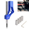 Car Modification Heightening Gear Shifter Extension Rod Adjustable Height Adjuster Lever Shift Lever with Adapters for Honda(Blue)