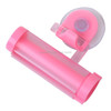 2 Pcs Creative Sucker Hangable Toothpaste Extruder with Sucker &Holder(Pink)