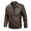 Fashionable Men Leather Jacket (Color:Coffee Size:L)