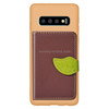 Leaf Magnetic Snap Litchi Texture TPU Protective Case for Galaxy S10+, with Card Slots & Holder & Wallet (Brown)
