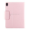 IP011 Detachable Bluetooth 3.0 ABS Keyboard + Litchi Texture Leather Case for iPad Pro 11 inch (2018), with Sleep Function (Pink)