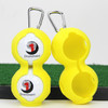 2 PCS Golf Silicone Double-ball Protective Sleeve (Yellow)