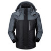 Men Winter Thick Fleece Waterproof Outwear Down Jackets Coats, Size: XXXL(Black)