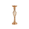 Gold Plated Wrought Iron Candlestick Window Wedding Props Decoration, Size:48cm