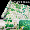 Green Leaf White Brick Creative 3D Stone Brick Decoration Wallpaper Stickers Bedroom Living Room Wall Waterproof Wallpaper Roll, Size: 45 x 1000cm