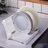 Foldable Dish Drip Rack Plate Holder(White)