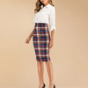 Ladies Temperament Slim Package Hip Pencil Skirt And Long Sections (Color:Black Blue Size:M)