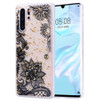Cartoon Pattern Gold Foil Style Dropping Glue TPU Soft Protective Case for Huawei P30 Pro(Black Lace)