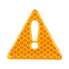 2 PCS Car-Styling Triangle Carbon Fiber Warning Sticker Decorative Sticker(Yellow)