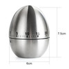 Mechanical Egg Kitchen Cooking Timer Alarm 60 Minutes Stainless Steel  Kitchen Tools